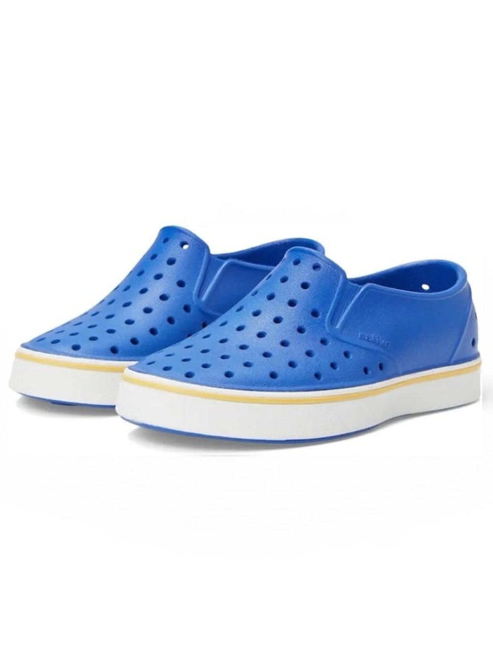 Native Miles Slip-On Adult Shoes Blue Yellow Men’s 5 Women’s 7